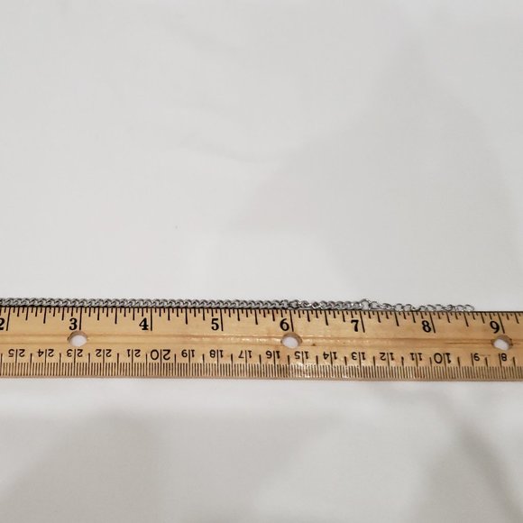 18K White Gold plated 317L Stainless Steel Curb 24" necklace & bracelet 4mm w - Picture 5 of 6